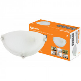 Светильник декоративный СД 1*60 Вт E27 полукруг белый (в индивид. коробке) TDM Светильник декоративный СД 1*60 Вт E27 полукруг белый (в индивид. коробке) TDM