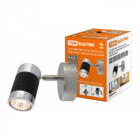 Спот СНС 50Вт. GU10. 230 В. 50 Гц. IP44. Канна. черный хром никель TDM