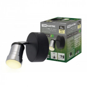 Спот LED СНС 5Вт. 3000 K. 230 В. 50 Гц. IP44. Костус. черный хром TDM