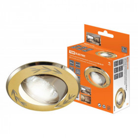 Светильник встраиваемый поворотный СВ 02-01 MR16 50Вт G5.3 матовое золото никель TDM