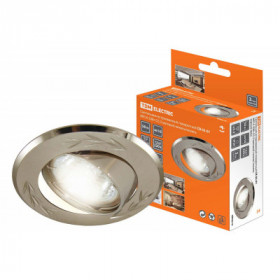 Светильник встраиваемый поворотный СВ 02-01 MR16 50Вт G5.3 матовый никель никель TDM