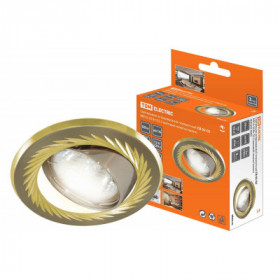 Светильник встраиваемый поворотный СВ 02-02 MR16 50Вт G5.3 матовый никель золото TDM