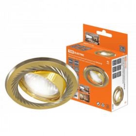 Светильник встраиваемый поворотный СВ 02-02 MR16 50Вт G5.3 матовое золото никель TDM