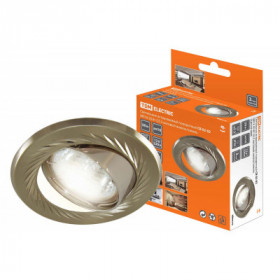 Светильник встраиваемый поворотный СВ 02-02 MR16 50Вт G5.3 матовый никель никель TDM