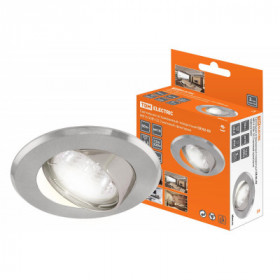 Светильник встраиваемый поворотный СВ 02-03 MR16 50Вт G5.3 матовый хром хром TDM