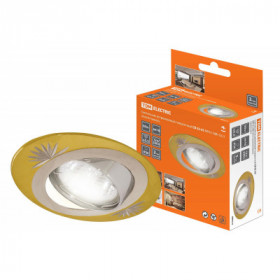 Светильник встраиваемый поворотный СВ 02-05 MR16 50Вт G5.3 золото никель TDM