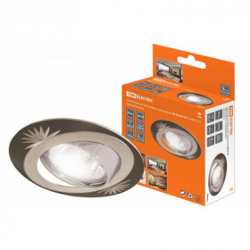 Светильник встраиваемый поворотный СВ 02-05 MR16 50Вт G5.3 чёрный никель TDM