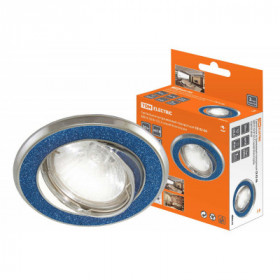 Светильник встраиваемый поворотный СВ 02-06 MR16 50Вт G5.3 синий блеск хром TDM