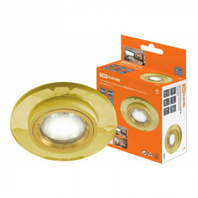 Светильник встраиваемый СВ 03-03 MR16 50Вт G5.3 жёлтый золото TDM