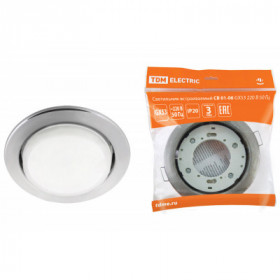 Светильник встраиваемый СВ 01-06 GX53 220 В 50 Гц хром TDM