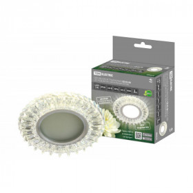 Светильник встраиваемый СВ 03-06 MR16 50Вт G5.3 LED подсветка 3 Вт зеркальный хром TDM