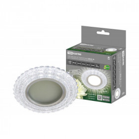 Светильник встраиваемый СВ 03-10 MR16 50Вт G5.3 LED подсветка 3 Вт зеркальный хром TDM