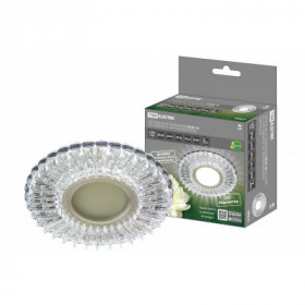 Светильник встраиваемый СВ 03-16 MR16 50Вт G5.3 LED подсветка 3 Вт зеркальный хром TDM