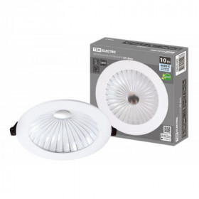 Светильник встраиваемый LED Деко 06. 10 Вт. 4000K. кругл. D170 мм. хром. бел.. IP44. TDM