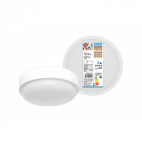 Светодиодный светильник LED ДПП 3901 8Вт 6500К IP65 белый круг 140*57 мм Народный