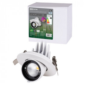 Светильник встраиваемый поворотный "Акцент-1" LED DSL-01-018-NW 18 Вт. 24°. 4000 К. 90 Ra. IP40. TDM