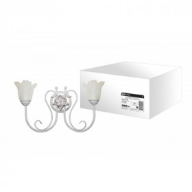 Бра НББ-09-02-2х40 «Глория» белый с золотом 2х40Вт E14 TDM