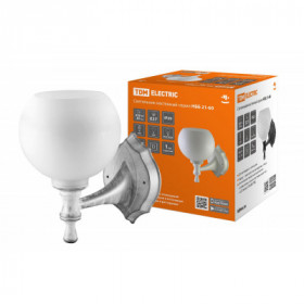 Светильник НББ 21-60-1323 УХЛ4 (белый под серебро. плафон полушар белый) TDM