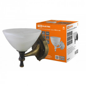 Светильник НББ 21-60-1731 УХЛ4 (черный под золото. плафон конус алебастр) TDM