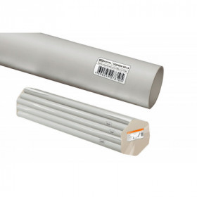 Труба гладкая жесткая ПВХ d 25 (74 м) длина 2 м индивид. штрихкод. серая TDM