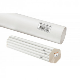 Труба гладкая жесткая ПВХ d 20 (104 м) длина 2 м индивид. штрихкод. белая TDM