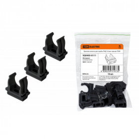 Крепеж-клипса для трубы ПНД 16 мм (10 шт.) черная TDM