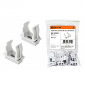 Крепеж-клипса для трубы 25 мм (10шт) - цвет белый TDM