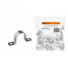 Скоба металлическая 2-х лапковая с внутр. d 14-15 мм (100шт) TDM