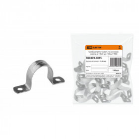 Скоба металлическая 2-х лапковая с внутр. d 19-20 мм (100шт) TDM