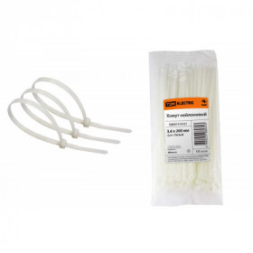 Хомут 3.6х200мм нейлон (белый) (100шт) TDM