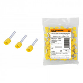 Наконечник штыревой втулочный изолированный (двойной) НШвИ (2) 1.0х10 (100 шт) TDM