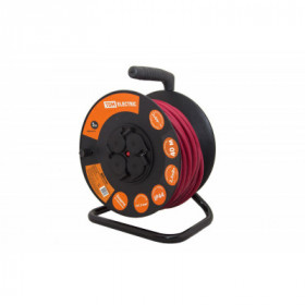 Удлинитель силовой УКз16-004 TDM (IP44 4 места 40м КГ 3х1.5 пласт. катушка)