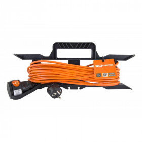 Удлинитель-шнур силовой на рамке УШ10 TDM (штепс. гнездо. 30м ПВС 2х1.0)