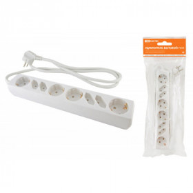 Удлинитель бытовой У044. 4 б з+4 с з. 5метров. ПВС 3х1.5мм2 16А 250В TDM