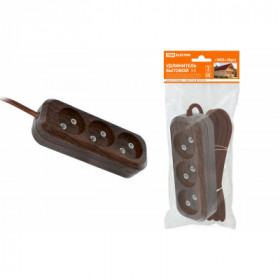 Удлинитель бытовой У3 3 гнезда. 5метров.2П б з. ПВС 2х0.75мм2 "Эко" (бук) 10А 250В TDM