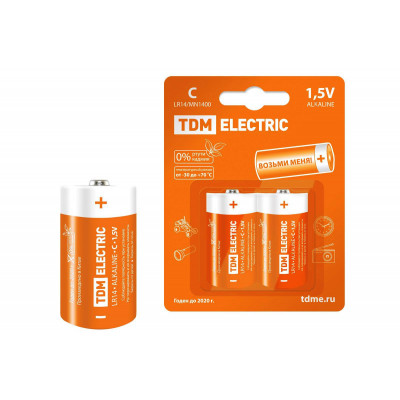 Элемент питания LR14 C Alkaline 1.5V BP-2 TDM