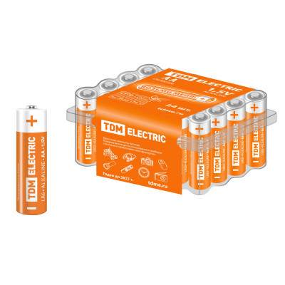 Элемент питания LR6 AA Alkaline 1.5V BOX-24 TDM