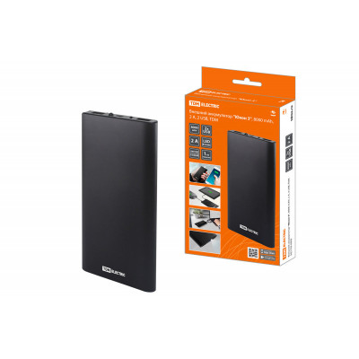 Внешний аккумулятор "Юкон 3". 8000 mAh. 2 А. 2 USB. TDM