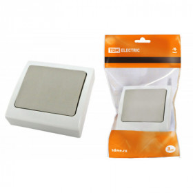 Выключатель 1-кл. скрытой установки IP54 10А серый "Вуокса" TDM