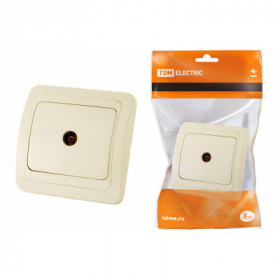 Розетка TV простая (0-2400 Гц. "мама") сл. кость "Валдай" TDM