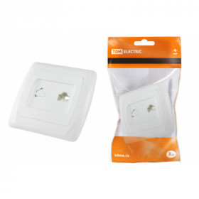 Розетка компьютерная RJ45 белая "Онега" TDM