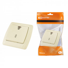 Выключатель на 2 направления 1 кл. с подсветкой 10А сл. кость "Онега" TDM