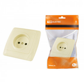 Розетка 2П 10А 250В сл. кость "Онега" TDM