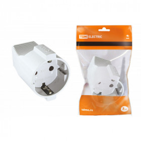 Кабельная розетка 2П+З с з ш 16А 250B белая TDM