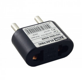 Переходник (тип CEE 7 17 - тип А F) плоский 10А макс. 250В черный TDM