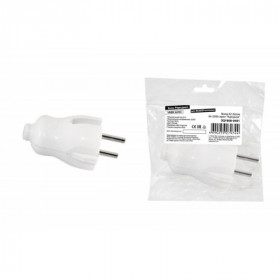 Вилка б з белая 6А 250В серии "Народная"