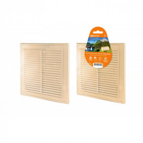 Решетка разъемная с москитной сеткой. 250х250 "ЭКО" (беж.) TDM