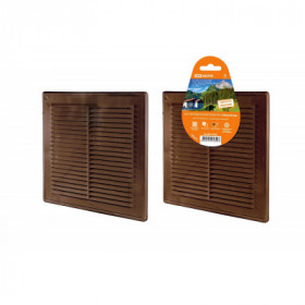 Решетка разъемная с москитной сеткой. 250х250 "ЭКО" (коричн.)TDM