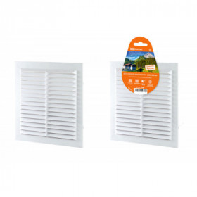 Решетка неразъемная с москитной сеткой. бел. 150х150 TDM