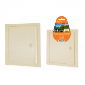 Люк ревизионный с ручкой 150х150. слоновая кость TDM